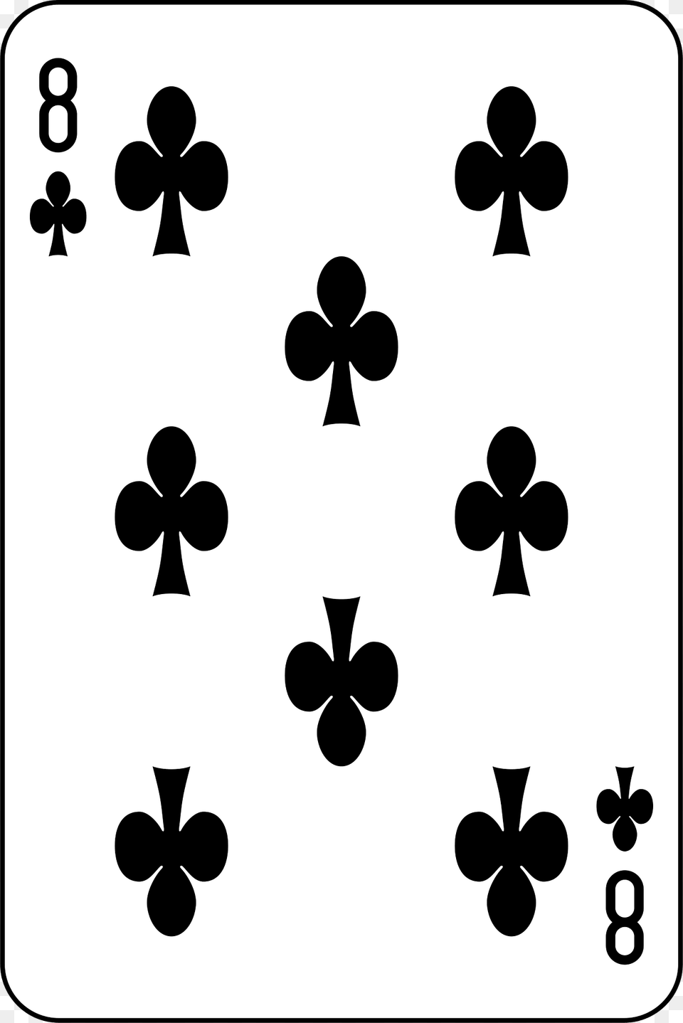 Eight Of Clubs Clipart, Symbol Png Image