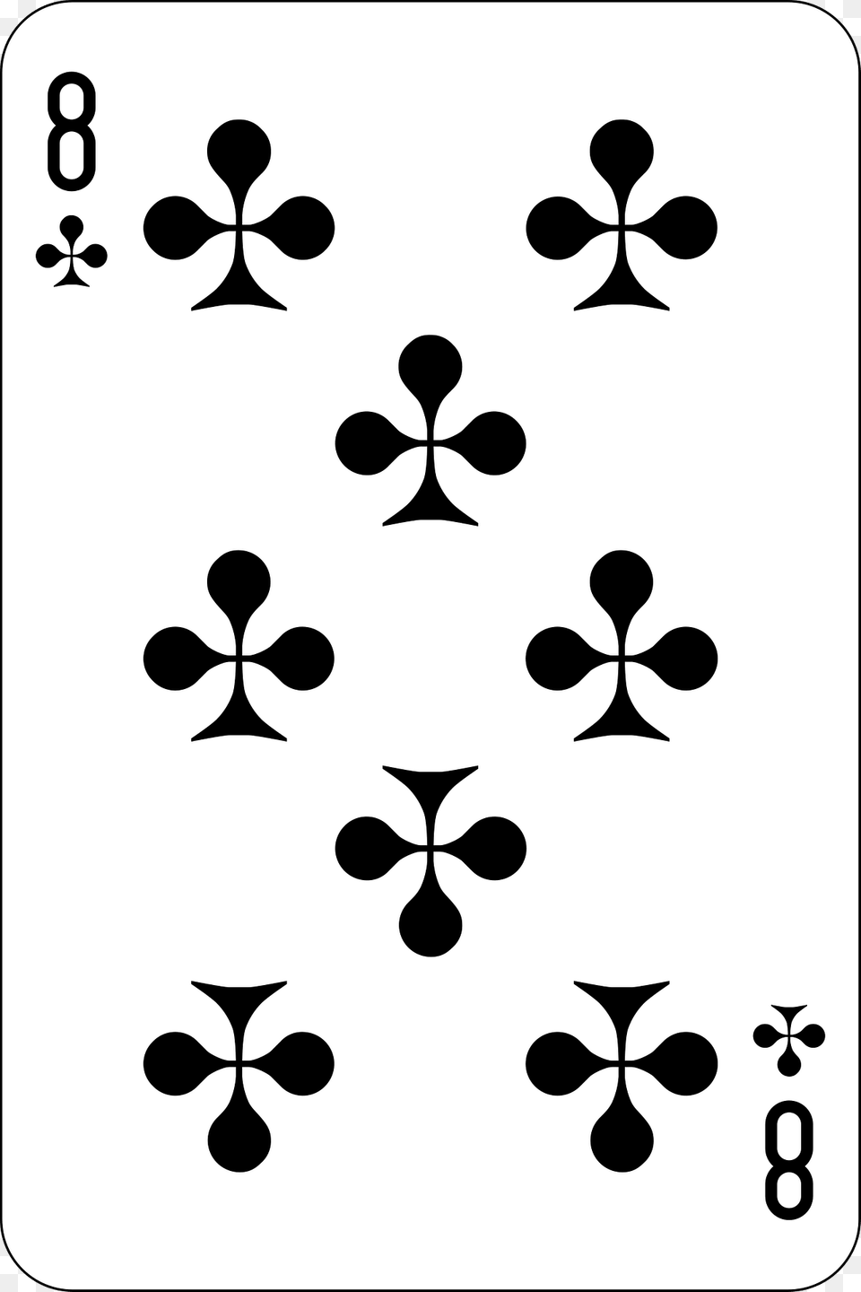 Eight Of Clubs Clipart, Stencil, Art, Floral Design, Graphics Png
