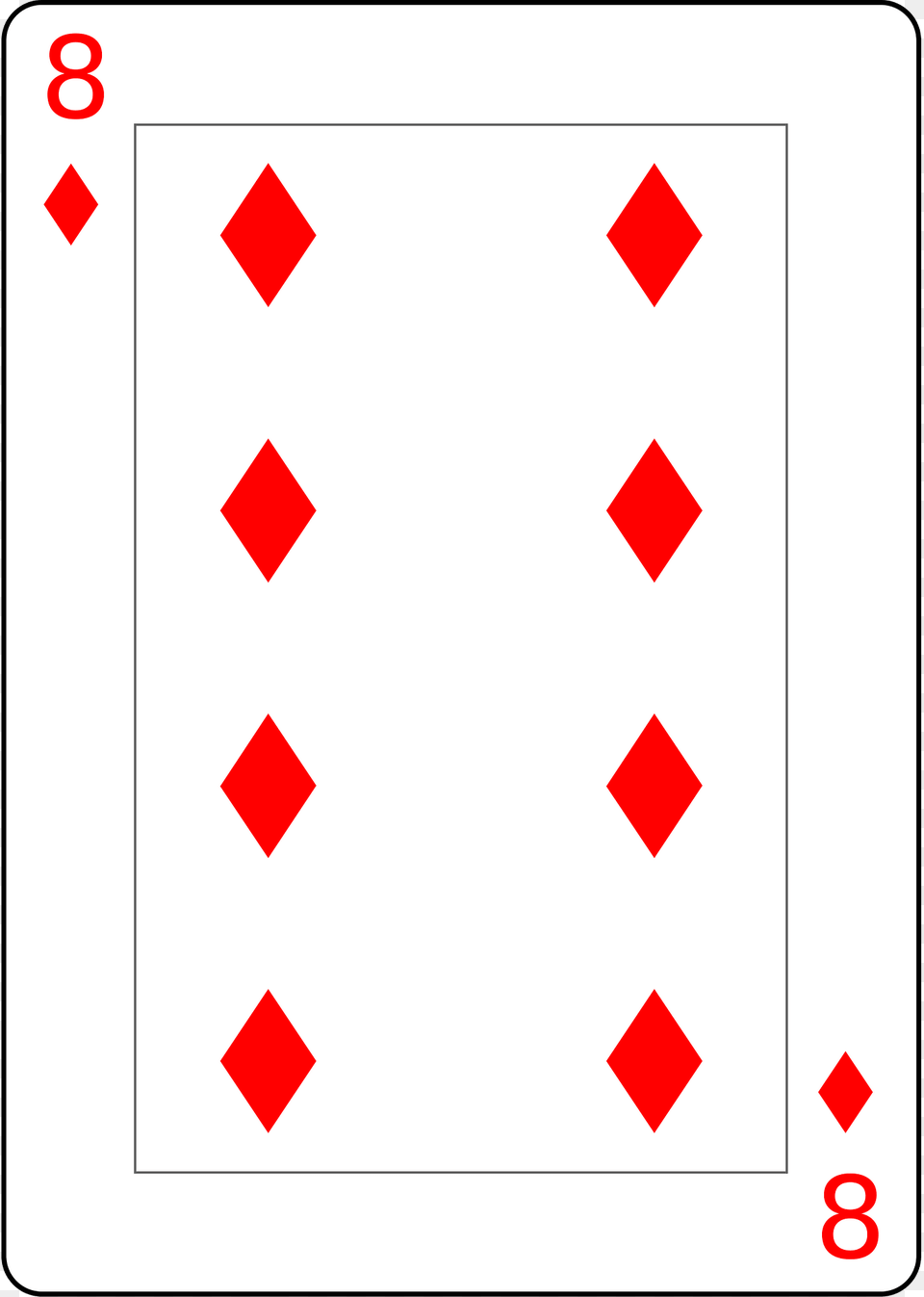 Eight Of Diamonds Clipart Free Png Download