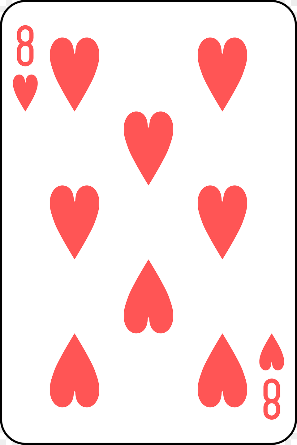 Eight Of Hearts Clipart Free Png