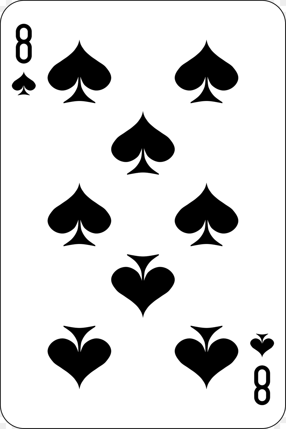 Eight Of Spades Clipart, Stencil, Symbol, Text Free Png