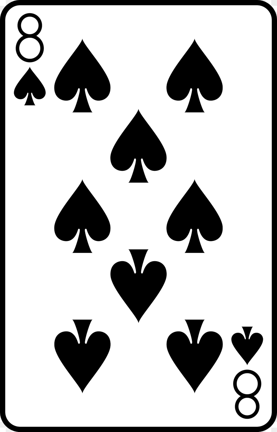 Eight Of Spades Clipart, Stencil, Symbol Free Transparent Png