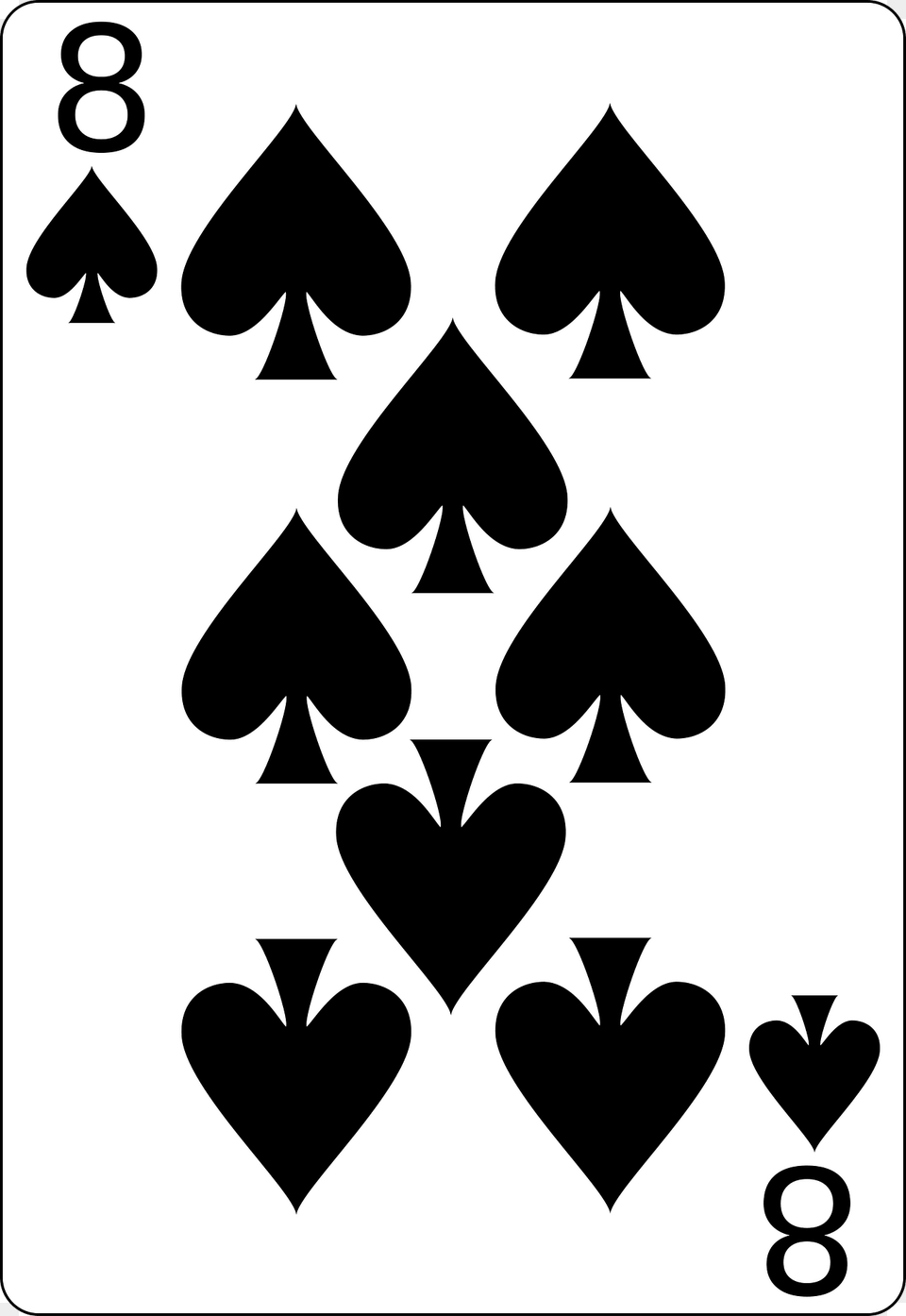 Eight Of Spades Clipart, Stencil, Symbol Free Png Download