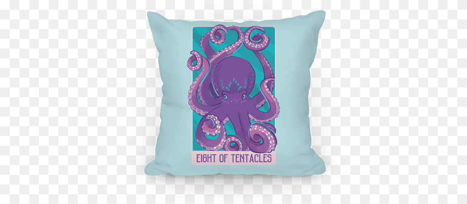 Eight Of Tentacles Pillows Lookhuman Common Octopus, Cushion, Home Decor, Pillow Free Png