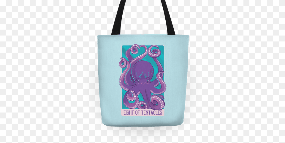 Eight Of Tentacles Totes Lookhuman Tote Bag, Accessories, Handbag, Tote Bag, Purse Free Png