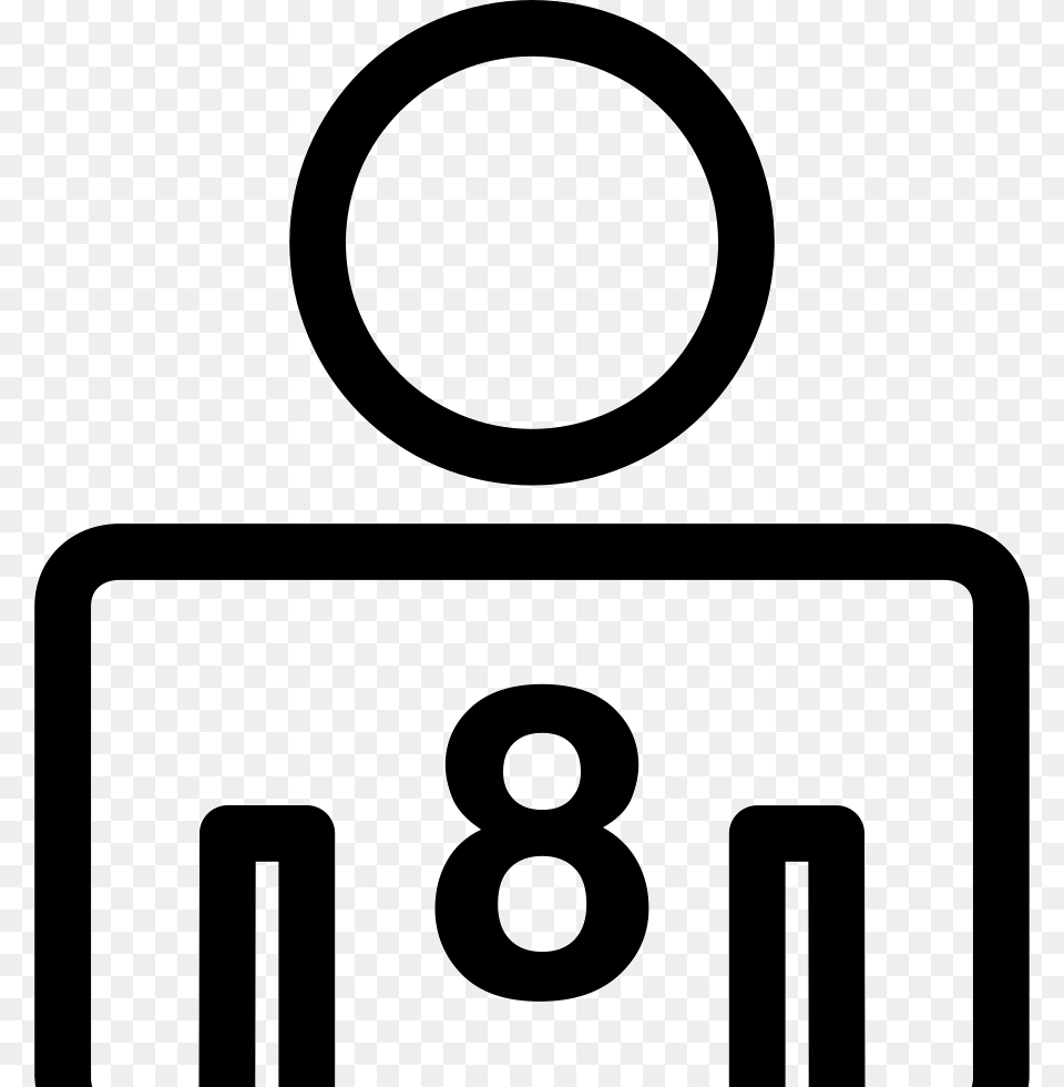 Eight Persons Or Person Number Icon Download, Sign, Symbol, Text, Road Sign Free Transparent Png