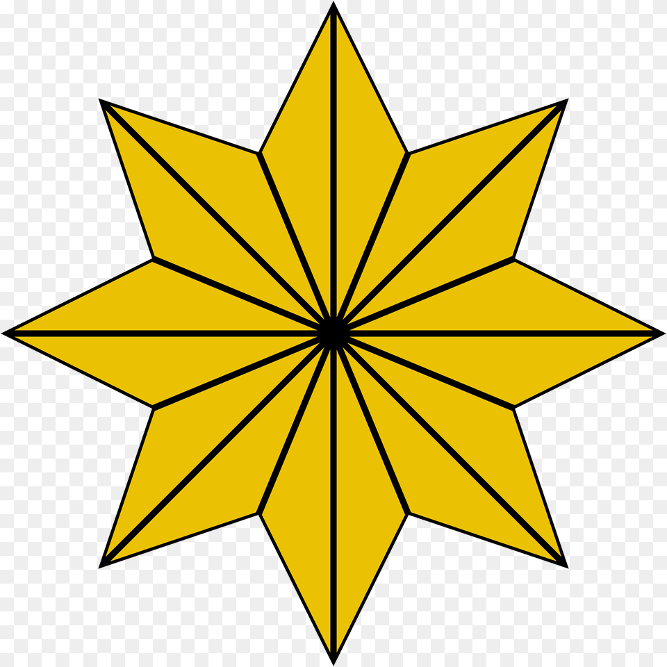 Eight Pointed Star 16 Radial Lines Clipart, Leaf, Plant, Star Symbol, Symbol Png Image