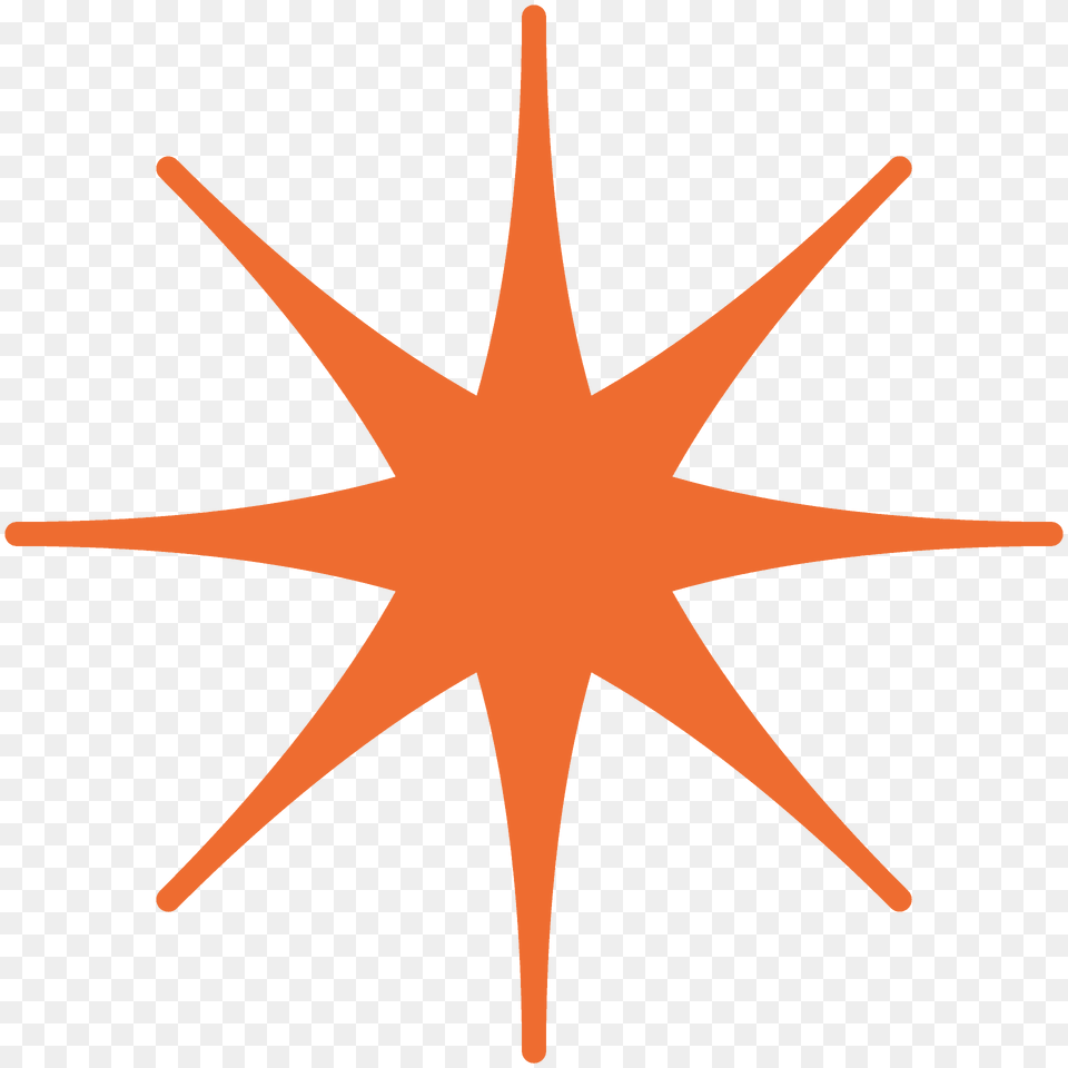 Eight Pointed Star Emoji Clipart, Star Symbol, Symbol, Animal, Fish Free Png