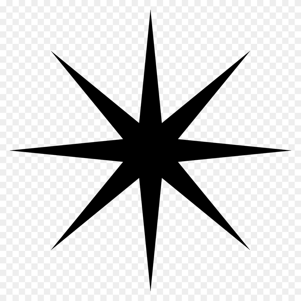 Eight Spoked Asterisk Emoji Clipart, Star Symbol, Symbol Free Transparent Png
