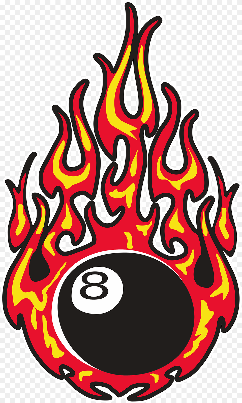 Eightball Clipart, Sticker, Fire, Flame, Dynamite Free Transparent Png