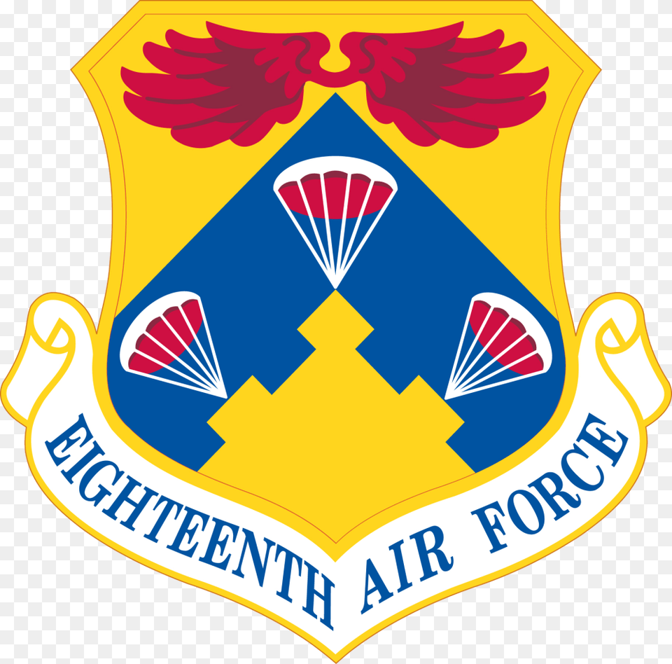 Eighteenth Air Force, Badge, Logo, Symbol, Emblem Free Png Download