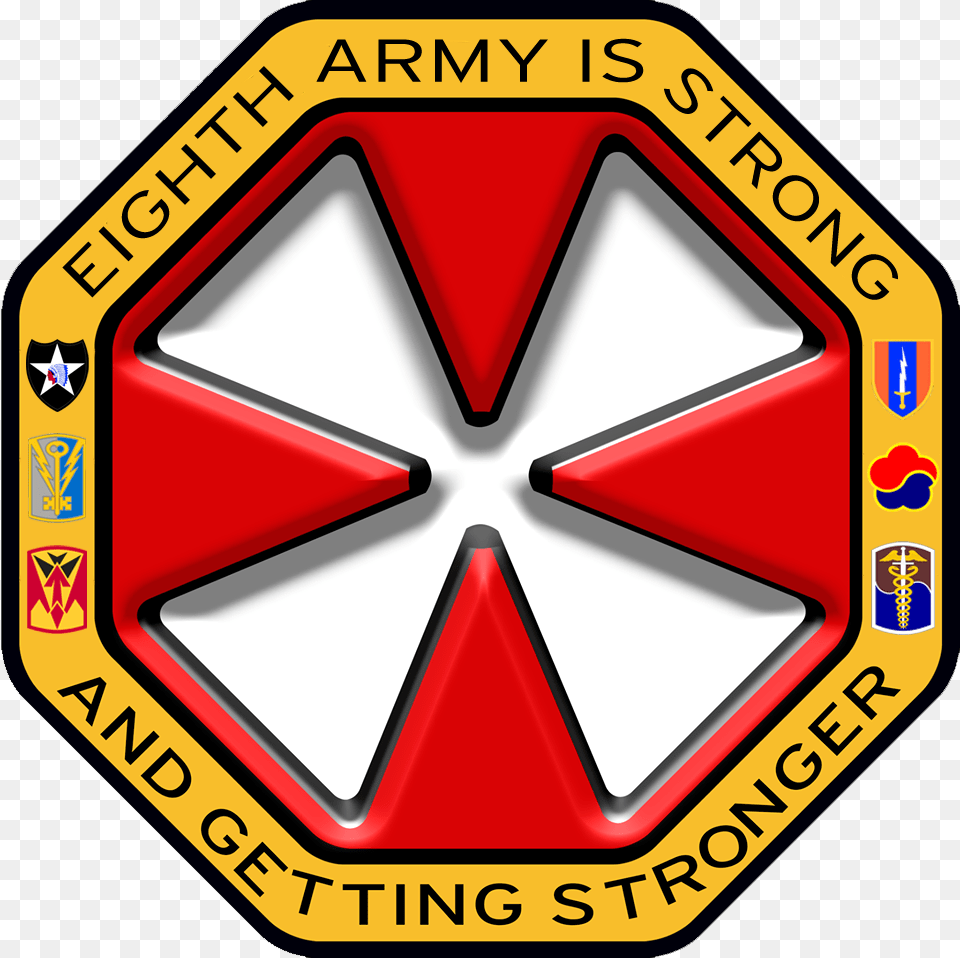 Eighth Army Logo With Msc Logos, Badge, Emblem, Symbol, Food Png Image