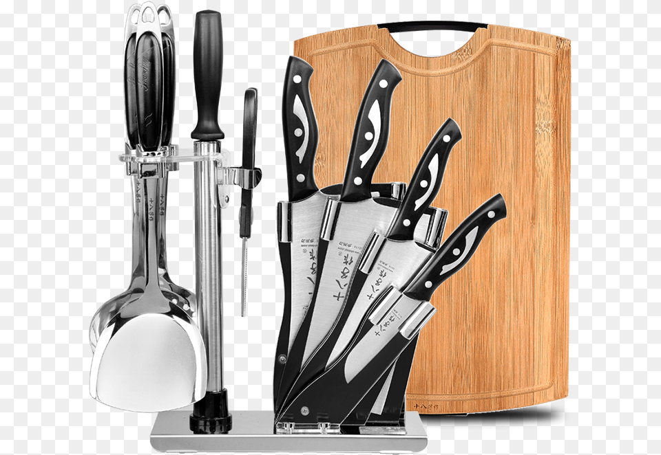 Eighth Child As A Knife Cutting Board With A Kitchen Knife, Cutlery, Spoon, Blade, Dagger Free Png