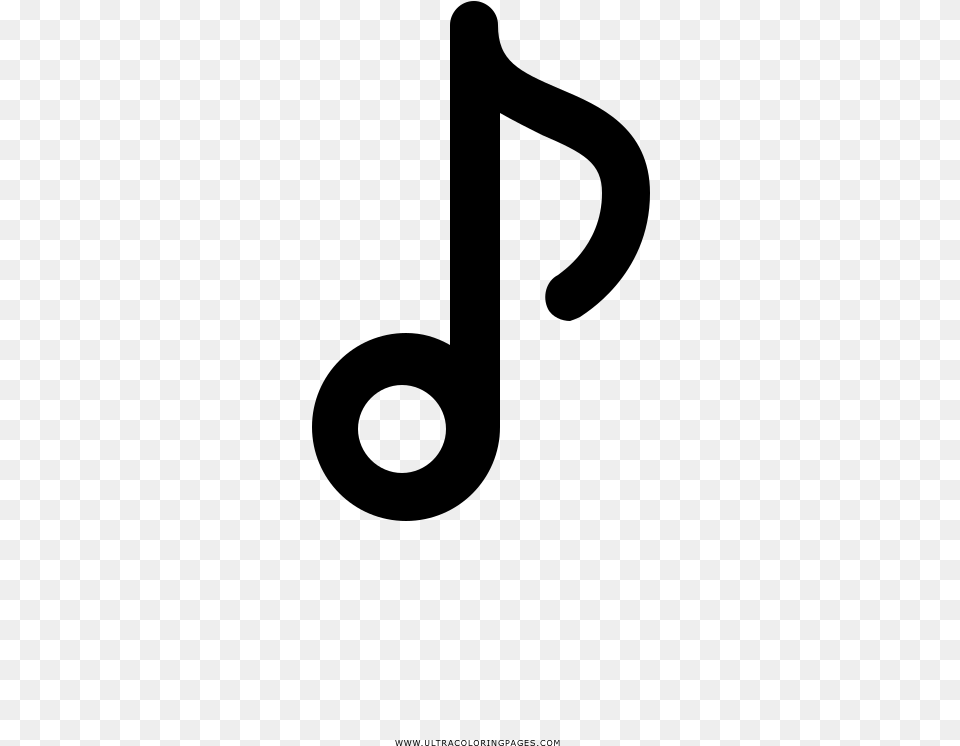Eighth Note Coloring, Gray Free Transparent Png