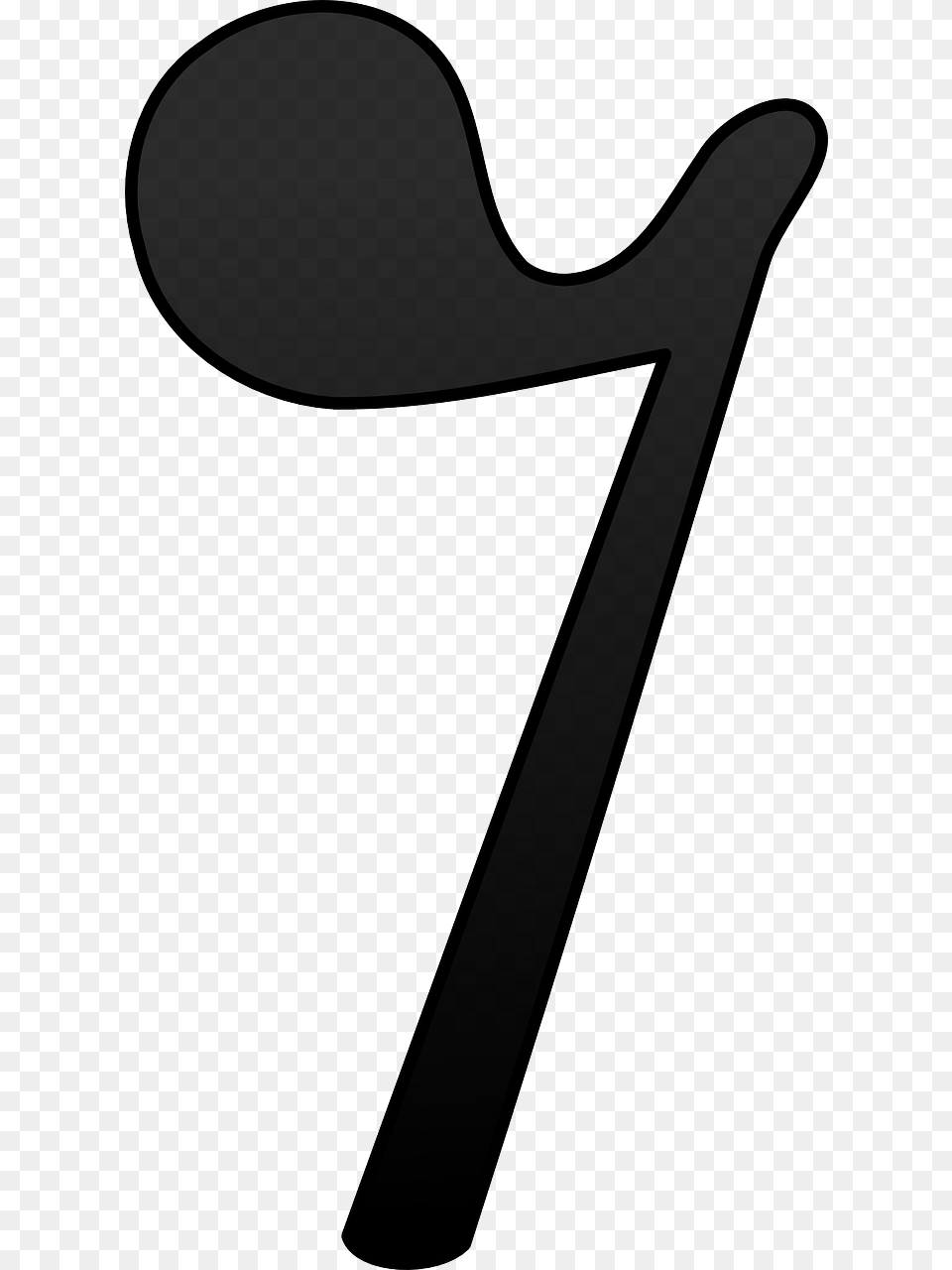 Eighth Note Music Picture Eighth Rest Symbol In Music, Cutlery, Silhouette, Stencil, Spoon Free Png