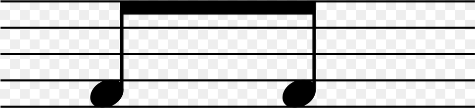 Eighth Notes Black And White, Gray Png Image