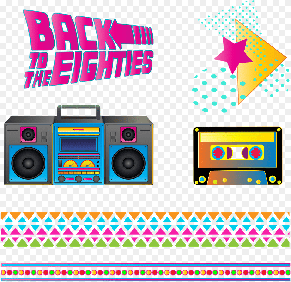 Eighties Boombox Retro 1980s, Electronics, Speaker Free Png
