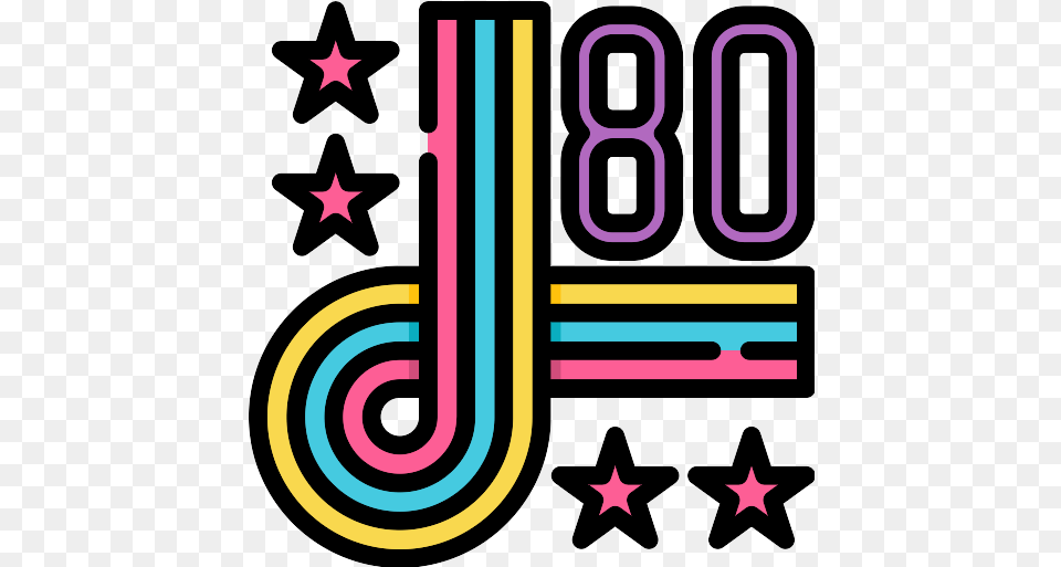 Eighties Decade Vector Svg Icon Dot, Light, Symbol, Number, Text Free Png Download