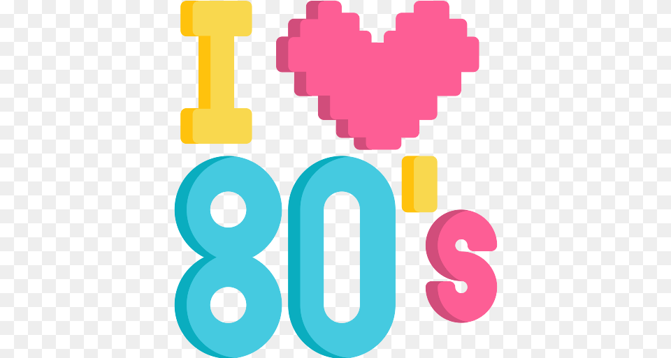 Eighties Decade Vector Svg Icon Vertical, Number, Symbol, Text Free Png Download