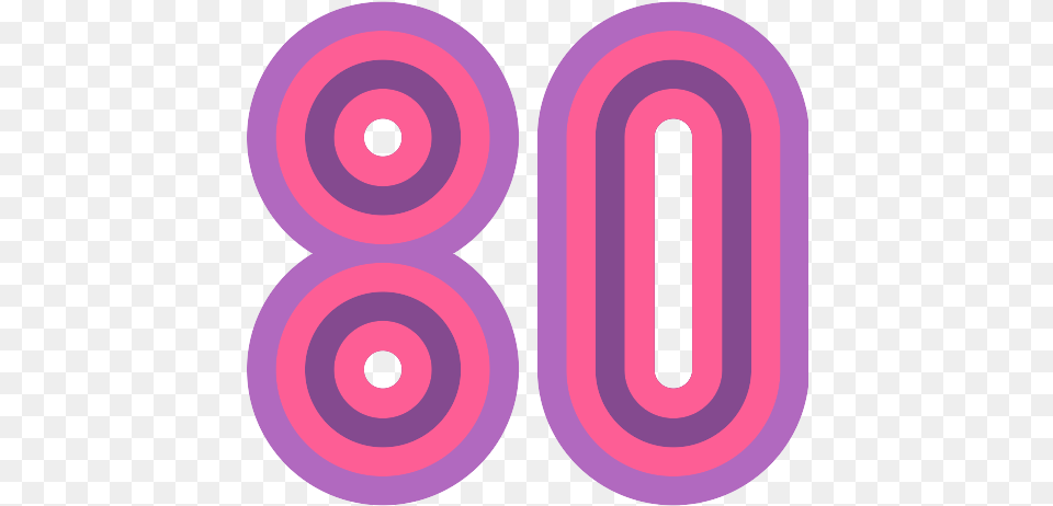Eighties Numbers Icon Circle, Number, Symbol, Text Free Transparent Png