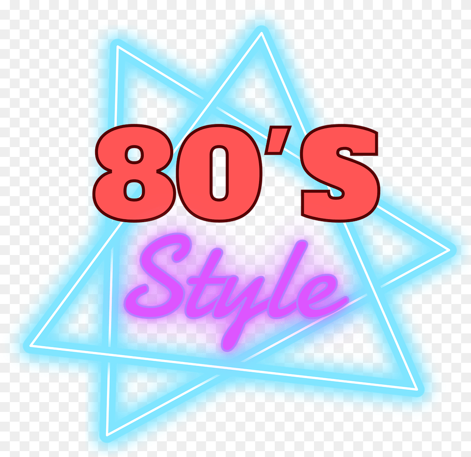 Eighties Retro 80s Dot, Light, Symbol, Text, Neon Free Transparent Png