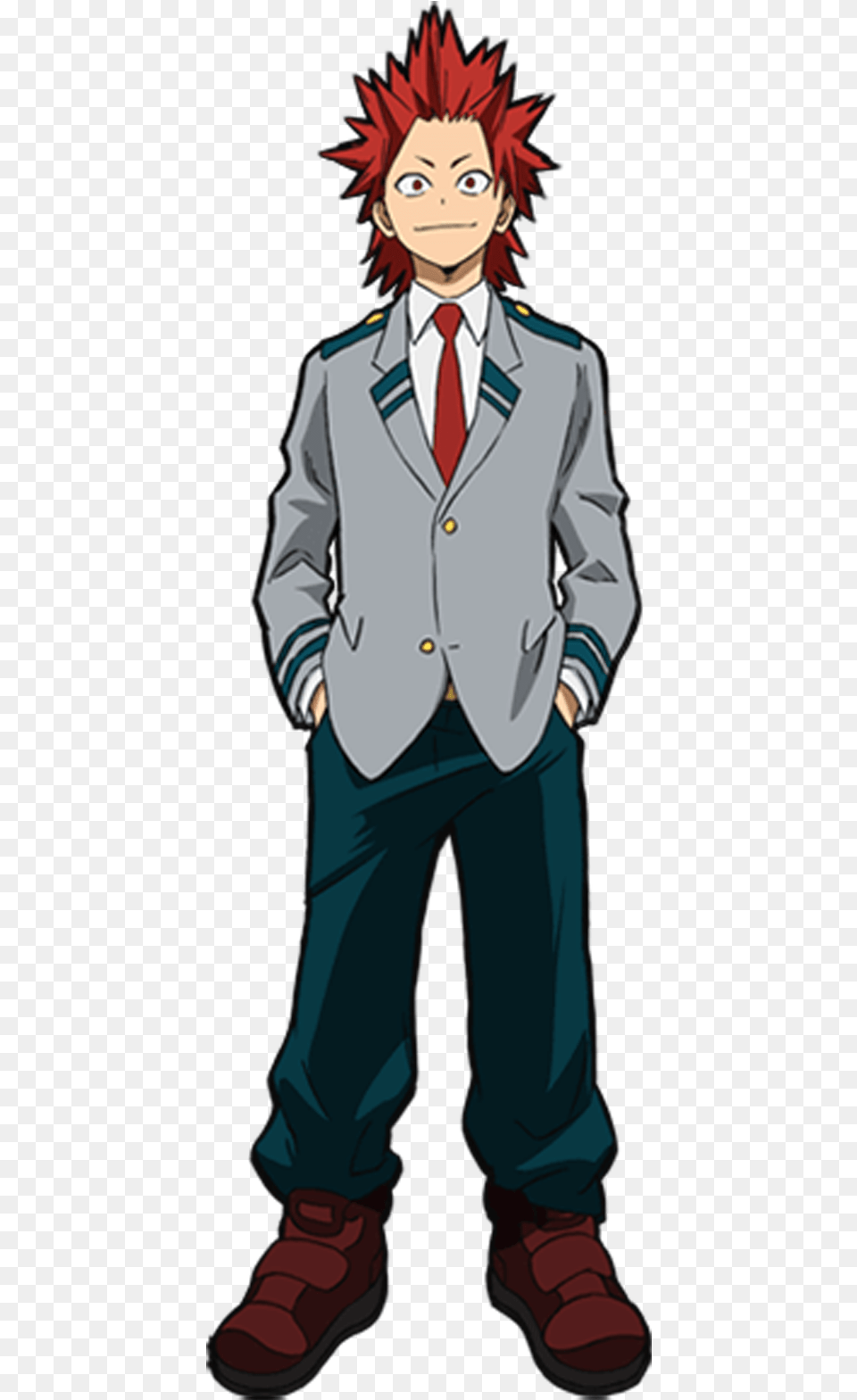 Eijiro Kirishima Eijiro Kirishima School Uniform, Person, Publication, Formal Wear, Male Png