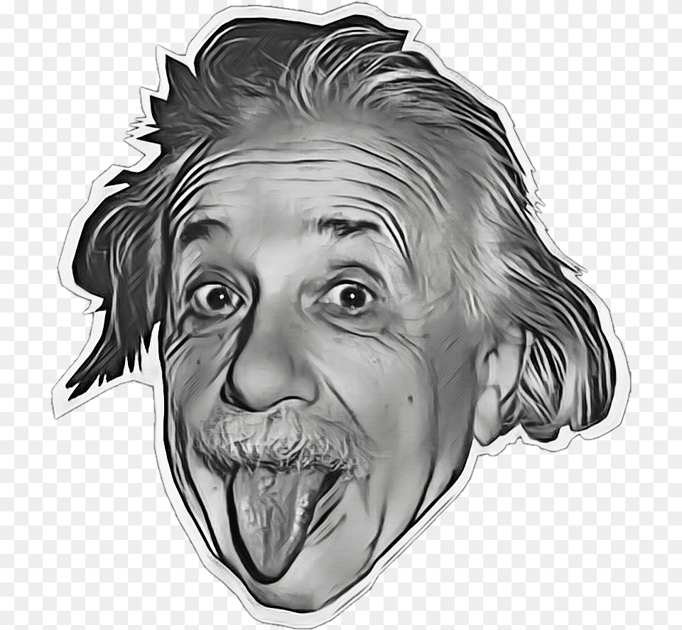 Einstein Sticker, Adult, Photography, Person, Man Free Png