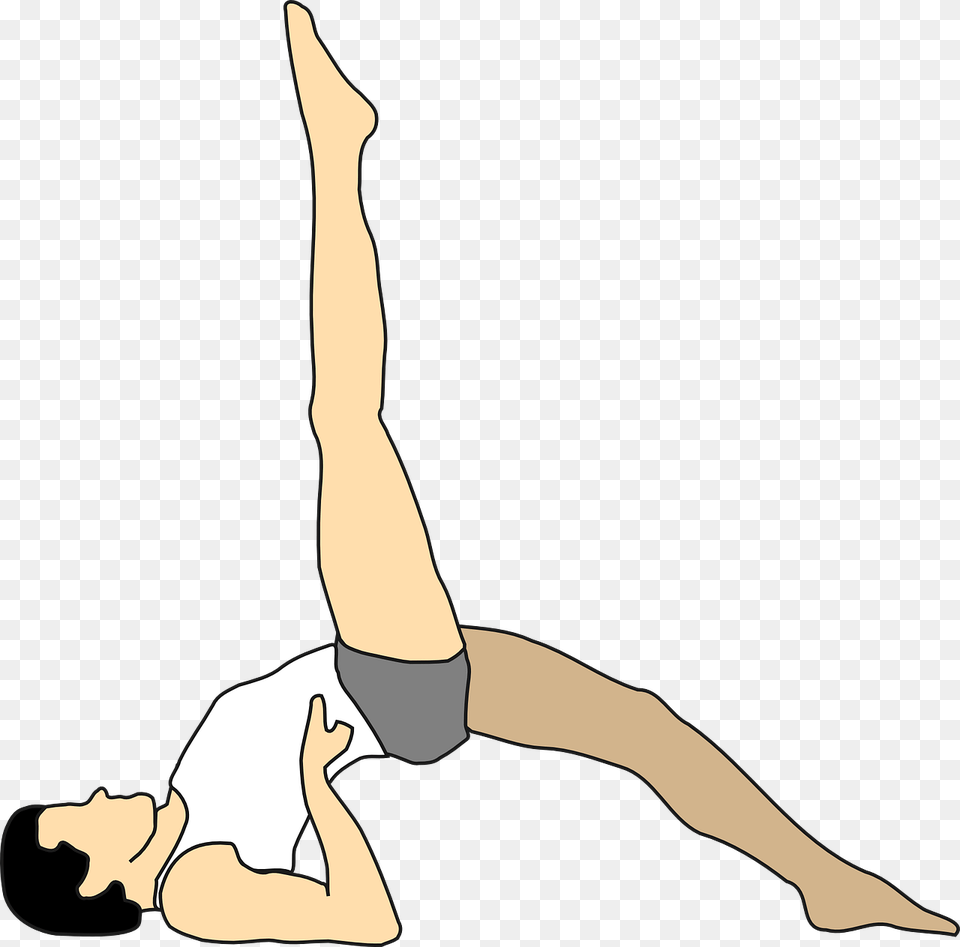 Eka Pada Setu Bandhasana, Person, Stretch, Fitness, Sport Png Image