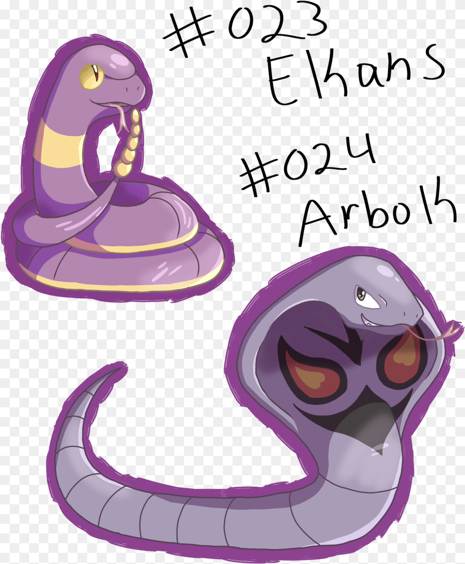 Ekans And Arbok Cartoon, Purple Free Png Download