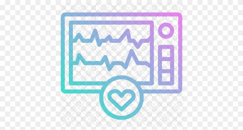 Ekg Icon Turn Off Tv Sign, Blackboard, Logo Free Png Download