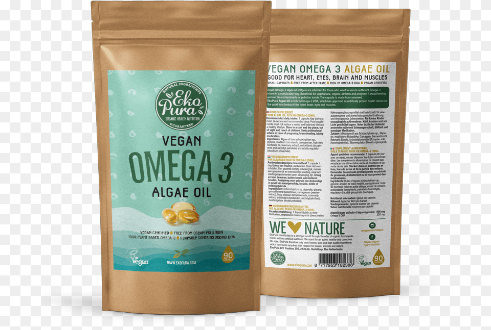 Ekopura Omega 3 Fatty Acids, Advertisement, Poster, Powder, Food Png