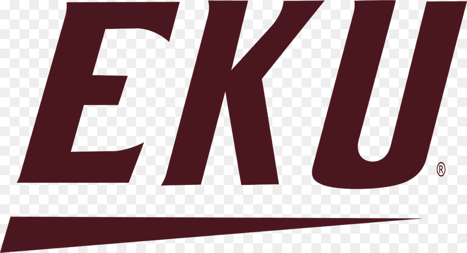 Eku Logo Stretched Eastern Kentucky Athletics Logo, Maroon, Text, Car, Transportation Free Png Download