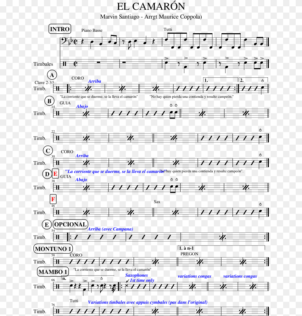 El Camarn Sheet Music 1 Of 2 Pages Pennsylvania Avenue National Historic Site Free Png Download