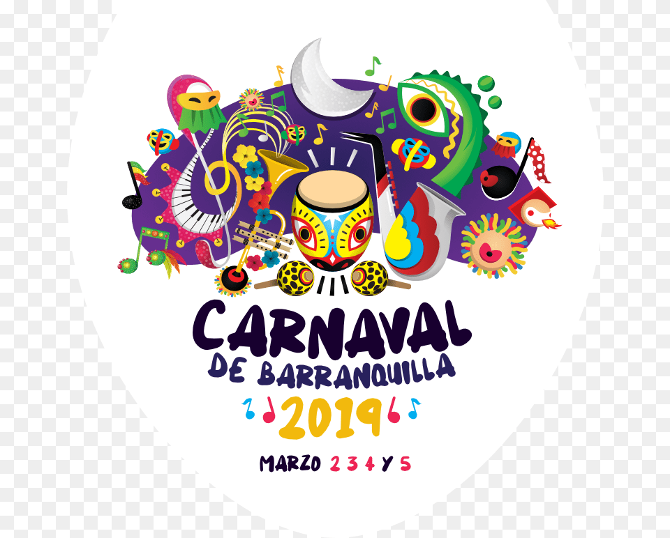 El Carnaval De Barranquilla Cultural Corner Logo Del Carnaval De Barranquilla 2019, Carnival, Clothing, Hat, People Free Png