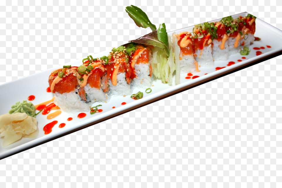 El Diablo Roll Imperial Chinese Sushi, Dish, Food, Food Presentation, Meal Png Image