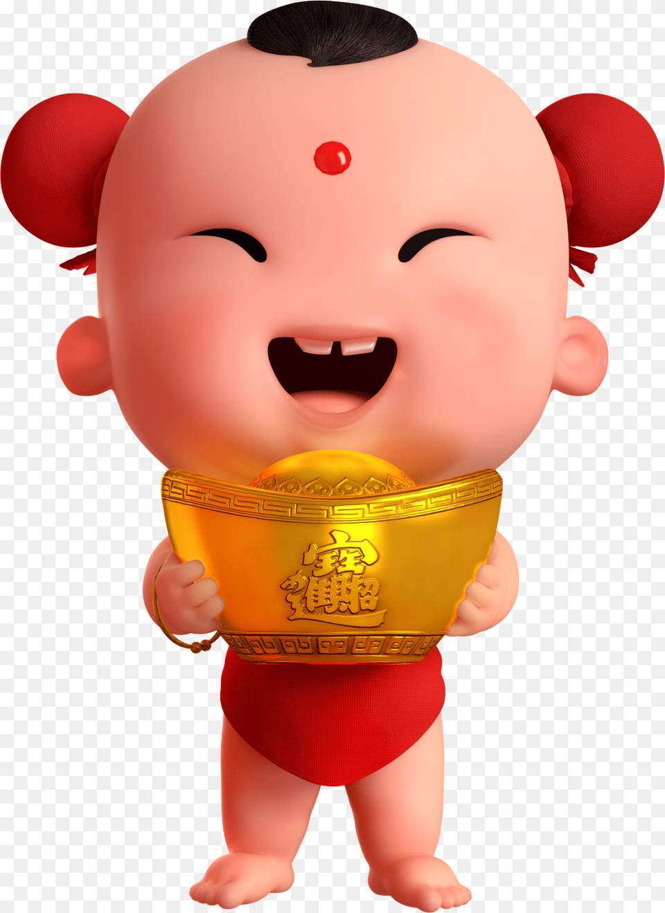 El Dinero Scout Es Decorada Con Oro Chinese New Year, Baby, Person Free Png Download