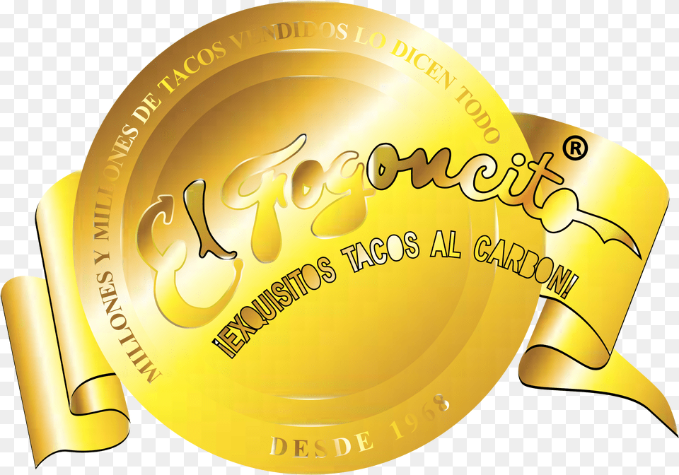 El Fogoncito Logo Transparent Illustration, Gold, Text, Disk Png