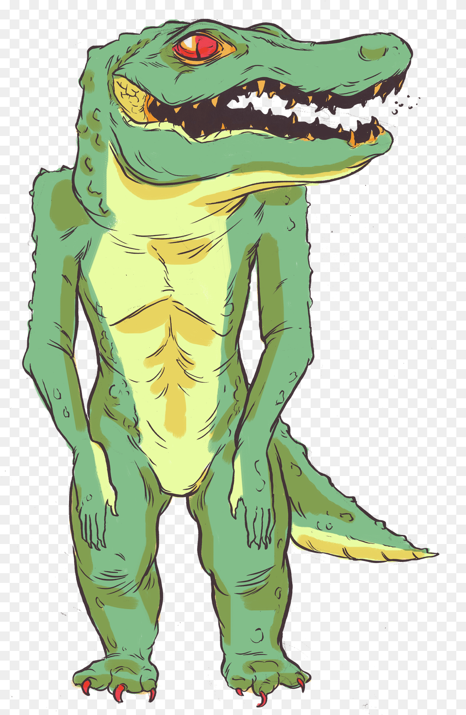 El Hombre Caiman Caricatura, Person, Animal, Dinosaur, Reptile Free Png