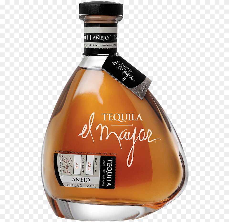 El Mayor Tequila Anejo, Alcohol, Beverage, Liquor, Bottle Png