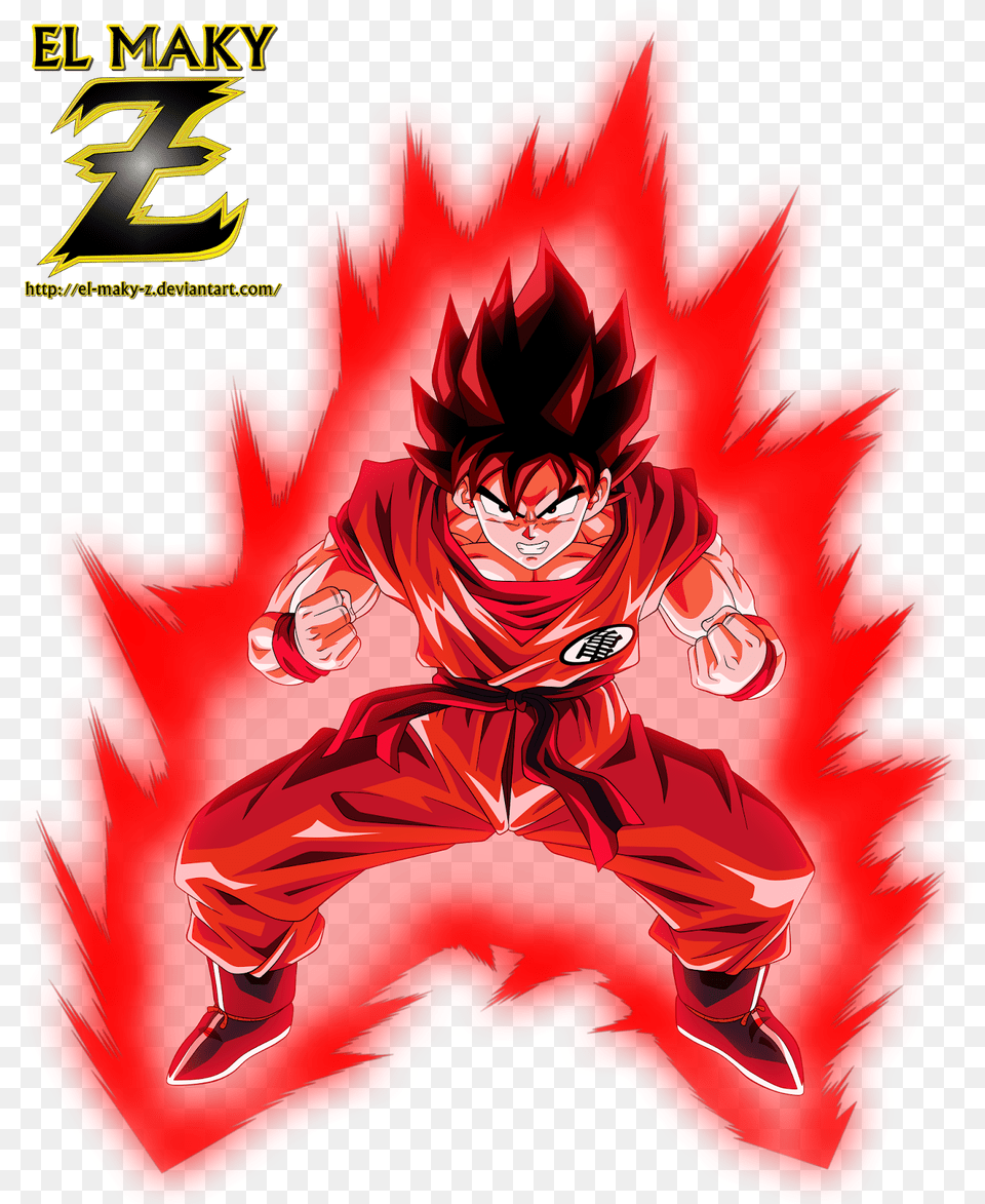 El Nuevo Goku Dragonball Z Saiyan Saga Goku Kaioken Aura, Book, Comics, Publication, Adult Png Image