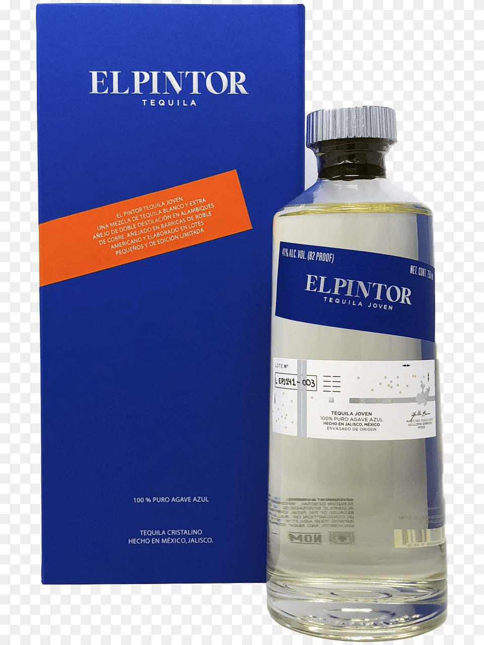El Pintor Tequila Joven With Box Plastic Bottle, Business Card, Paper, Text, Cosmetics Free Png