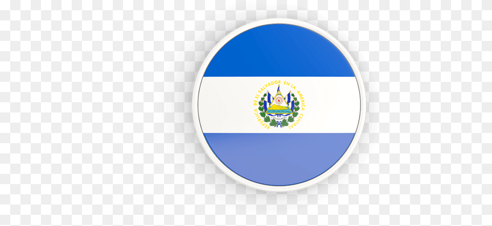 El Salvador Flag Circle, Logo, Badge, Symbol, Disk Free Png Download