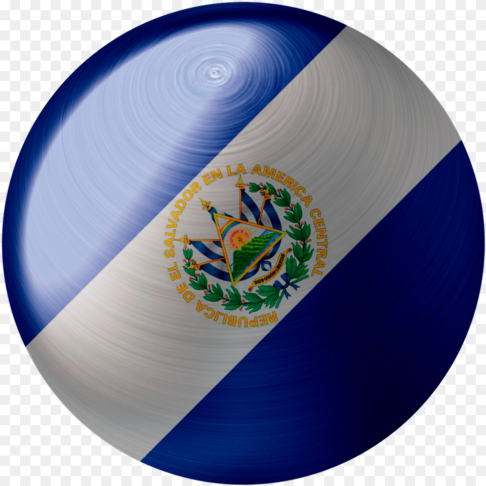 El Salvador Flag Country National Symbol Nation, Plate, Logo, Sphere, Emblem Free Png Download