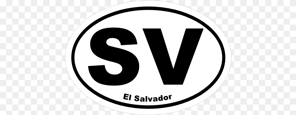 El Salvador Sv Oval Sticker Circle, Logo, Disk Free Png Download