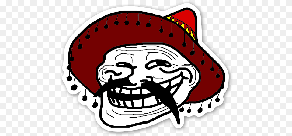 El Sombrero Rageface Sticker Troller Face, Clothing, Hat, Baby, Person Free Png Download