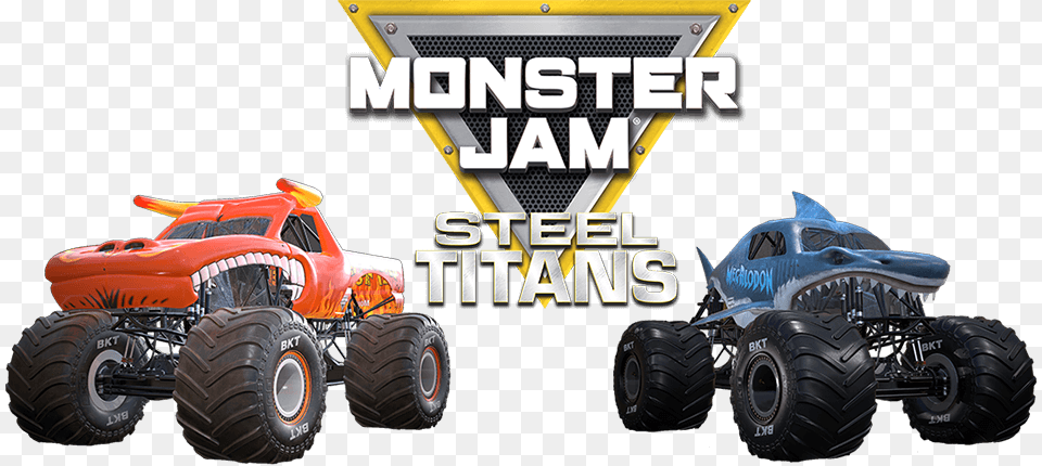 El Toro Loco Megaladon Monster Jam Steel Titans Logo Monster Jam Steel Titans Trucks, Buggy, Transportation, Vehicle, Car Png Image