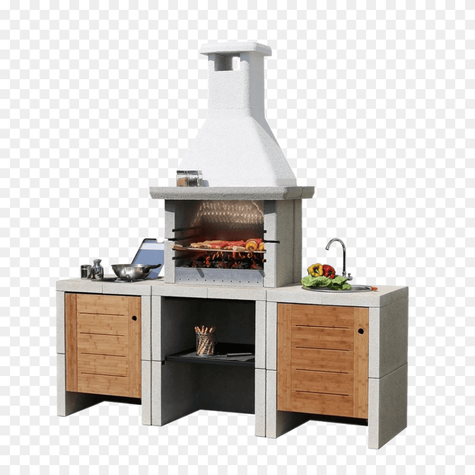 Elaborate Barbecue Set, Bbq, Cooking, Fireplace, Food Png