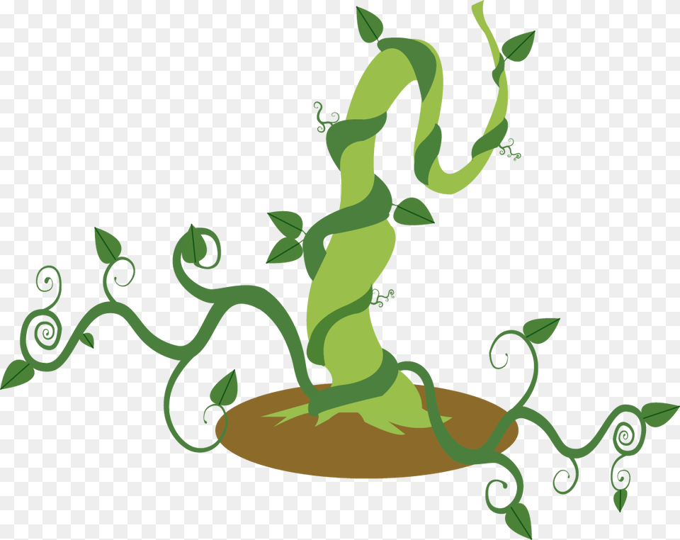 Elaborate Beanstalk, Green Png