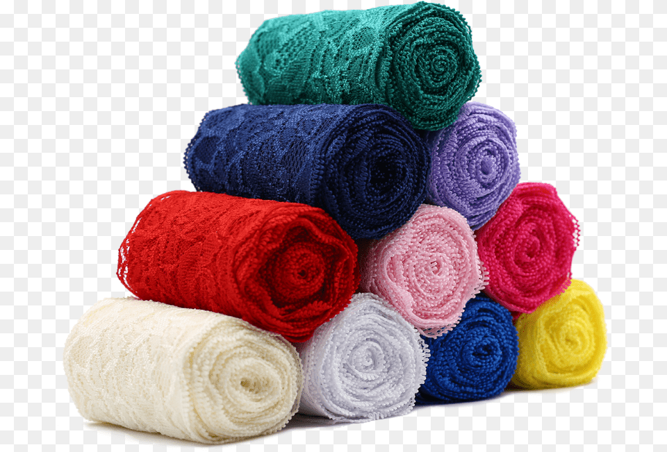 Elastic Lace Crafts Household Supply, Flower, Plant, Rose, Towel Png Image