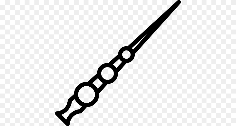 Elder Harry Outline Potter Wand Icon, Gray Free Png Download